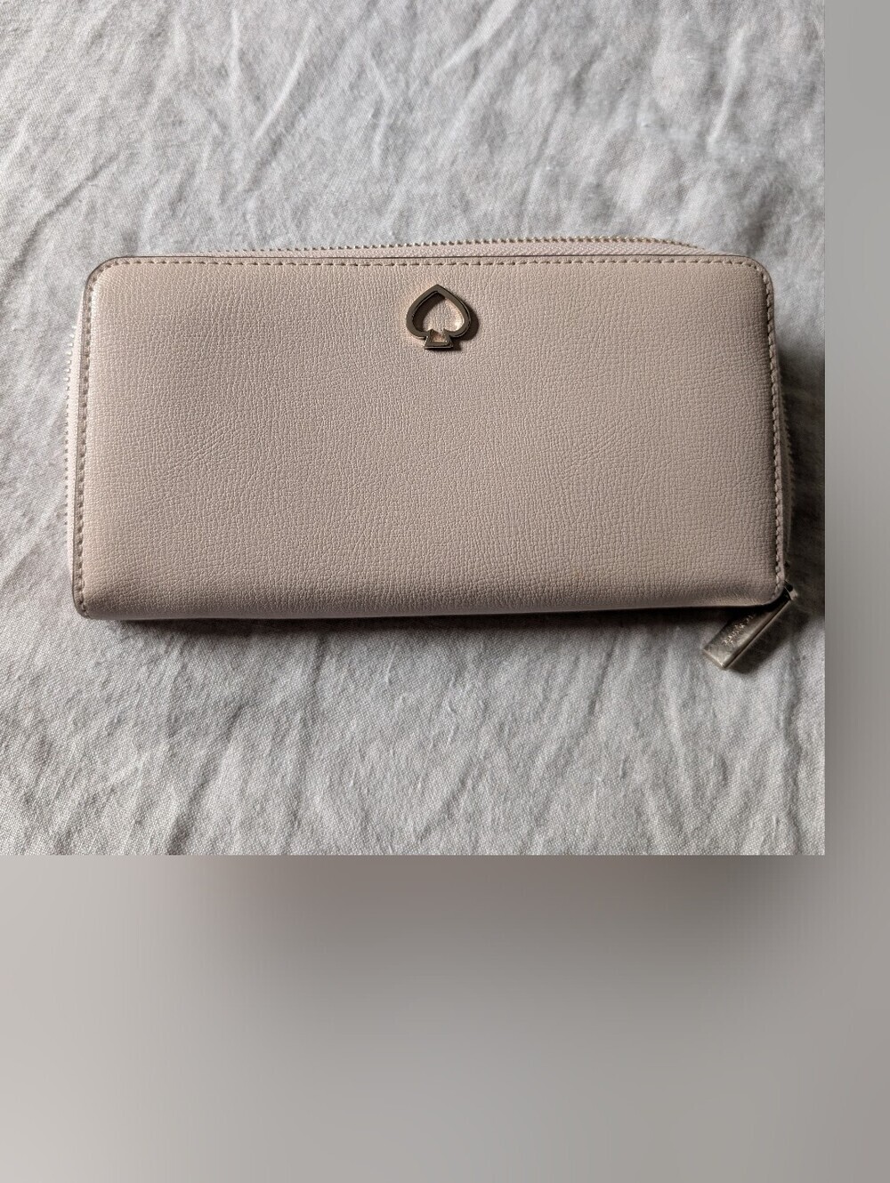 Kate Spade New York Wallet Adel Beige Large Continental Leather Zip